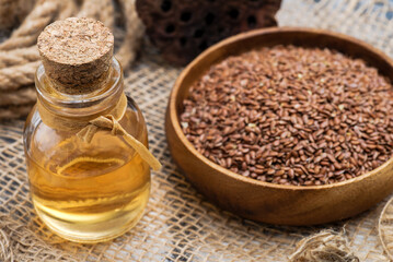 Brown flax seed and linseed oil