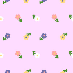 seamless pattern with flowers. © Kanchanaporn