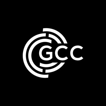 GCC letter logo design on black background. GCC  creative initials letter logo concept. GCC letter design.