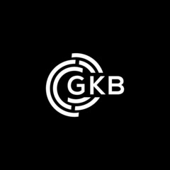 GKB letter logo design on black background. GKB  creative initials letter logo concept. GKB letter design.