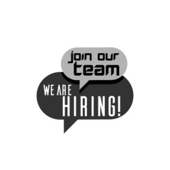 Join Our team, We are hiring icon isolated on white background