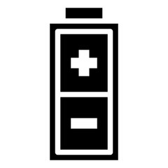 Obraz premium BATTERY glyph icon,linear,outline,graphic,illustration