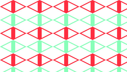 seamless triangle pattern with orange and turquoise color