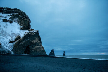 Black sand beach, Iceland - 495373750