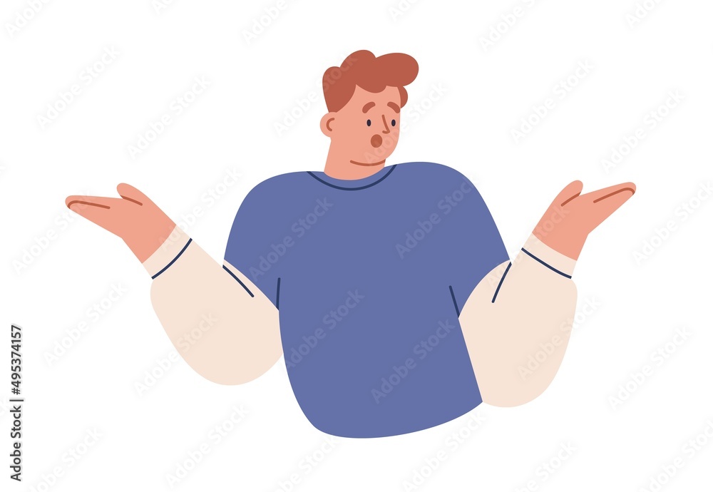 Poster surprised shocked person staring and wondering. amazed man with astonished face expression with open