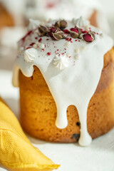 Easter cake. Bright holiday of Easter. High quality photo