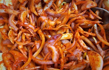 onion spicy Indian dish.