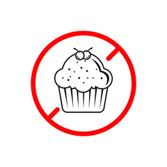 No cake icon design. vector illustration