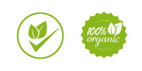 No artificial additives and preservatives added icon vector for organic food product label stamp and badge sticker flat green color logo isolated, 100 percent natural chemicals flavours free