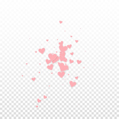 Pink heart love confettis. Valentine's day explosi