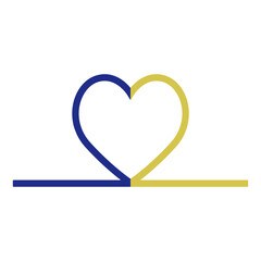 Heart line of Ukraine icon vector illustration design isolated