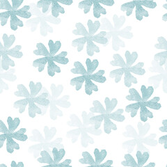Obraz premium seamless doodle blue flower pattern background