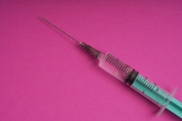 medical disposable plastic syringe for injection in the hospital