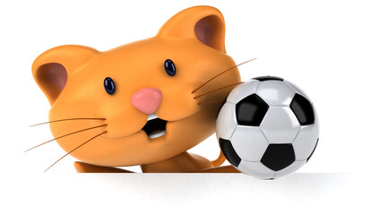 Fun cat - 3D Illustration