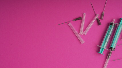 medical disposable plastic syringe for injection in the hospital