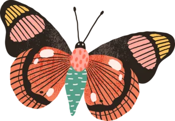 Foto op Plexiglas Butterfly Colored Hand Drawn Illustration © Good Studio
