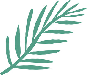 Plant Branch Colored Illustration 