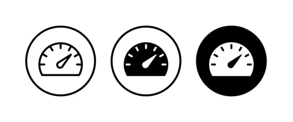 Speedometer, tachometer icon. Speed indicator sign. car speed. Performance Speed metering, scale icon, vector, sign, symbol, logo, illustration, editable stroke, flat design style isolated
