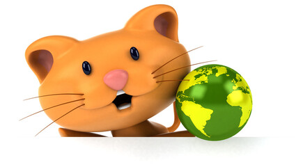 Fun cat - 3D Illustration