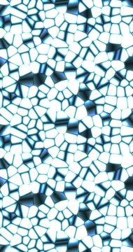 Abstract background of bright and shiny crystals that move over a surface. Minimal technology background
