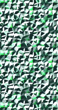 Abstract background of bright and shiny crystals that move over a surface. Minimal technology background