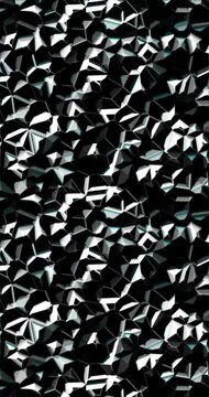 Abstract background of bright and shiny crystals that move over a surface. Minimal technology background