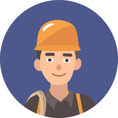 Man Builder Avatar Cartoon Illustartion