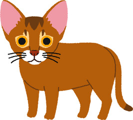 アビシニアンの猫イラスト