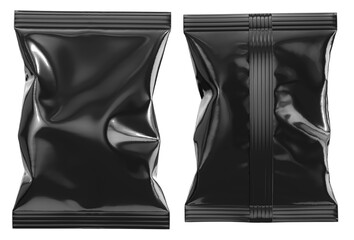 Black Plastic Pack For Mock-Up