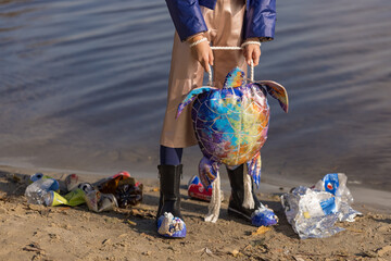 ecological disaster children clean nature saving sea animals 