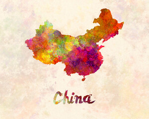 China in watercolor