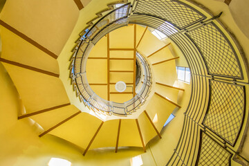 Barcelona, Spain - February 4, 2016: stairs in the interior of Sagrat cor church in Tibidabo mountain