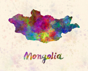 Mongolia in watercolor