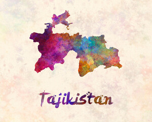 Tajikistan in watercolor