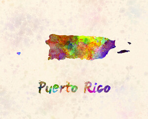 Puerto Rico  in watercolor