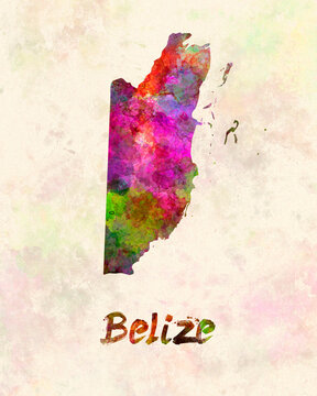 Belize  in watercolor