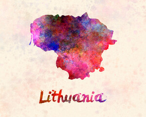 Lithuania in watercolor