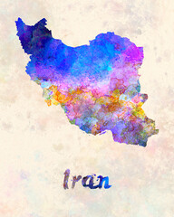 Iran in watercolor