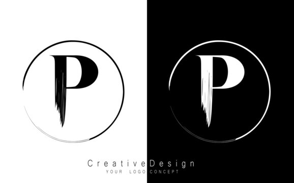 P letter logo design template vector