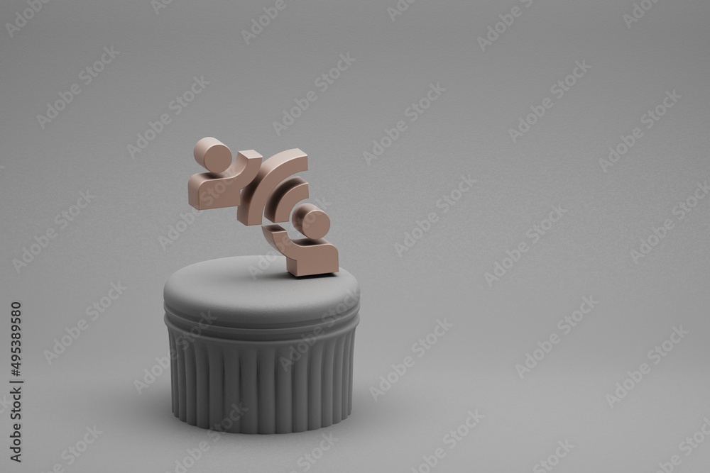 Aufkleber beautiful abstract illustrations connect without contact symbol icons on a column and wonderful back