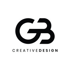 Creative modern letter GB logo design vector - obrazy, fototapety, plakaty