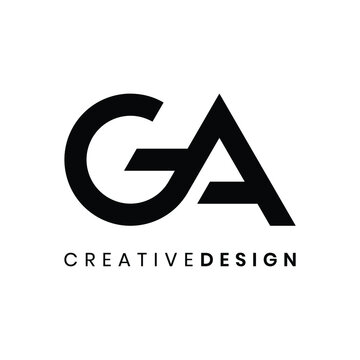 Creative modern letter GA logo design vector