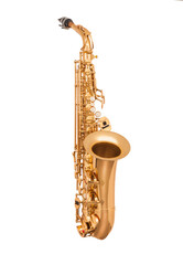 Alto saxophone in soft light