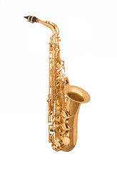 Alto saxophone in soft light