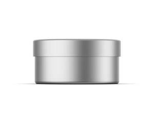 Blank metallic cosmetic cream and gel jar for branding and mockup, 3d render illustration.