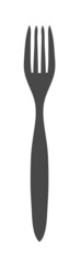 Fork vector icon in black solid flat design icon isolated on white background