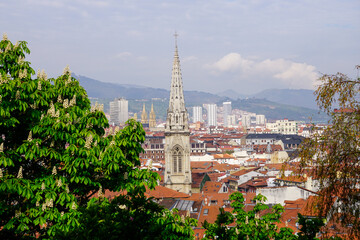 Fototapeta premium cityscape from Bilbao city, Spain, travel destinations