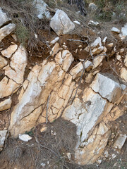 Gesteinsformation Huboka Sveta Marina Istrien Kroatien