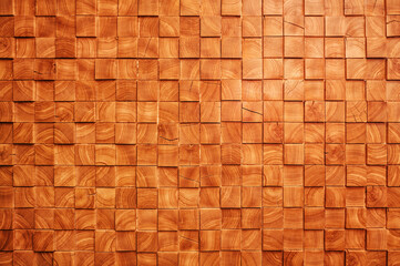 wooden background wall from cubes