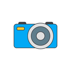 Camera, photography icon in color icon, isolated on white background 